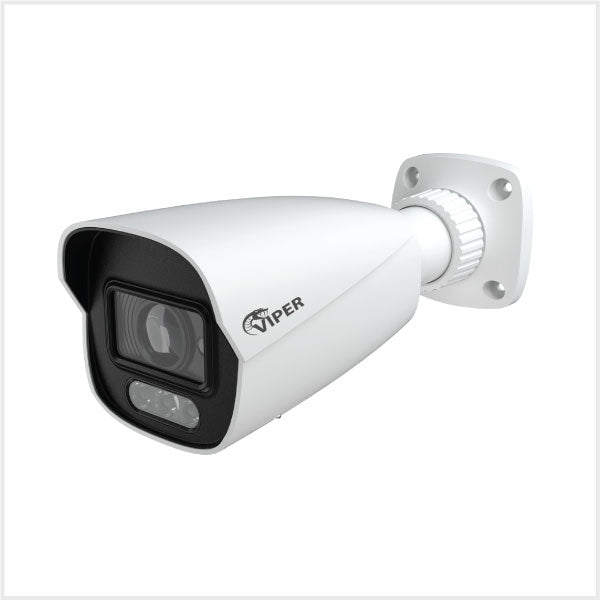 6MP Motorised Smart Dual-Illumination Bullet Camera with People & Vehicle Detection (White Housing)