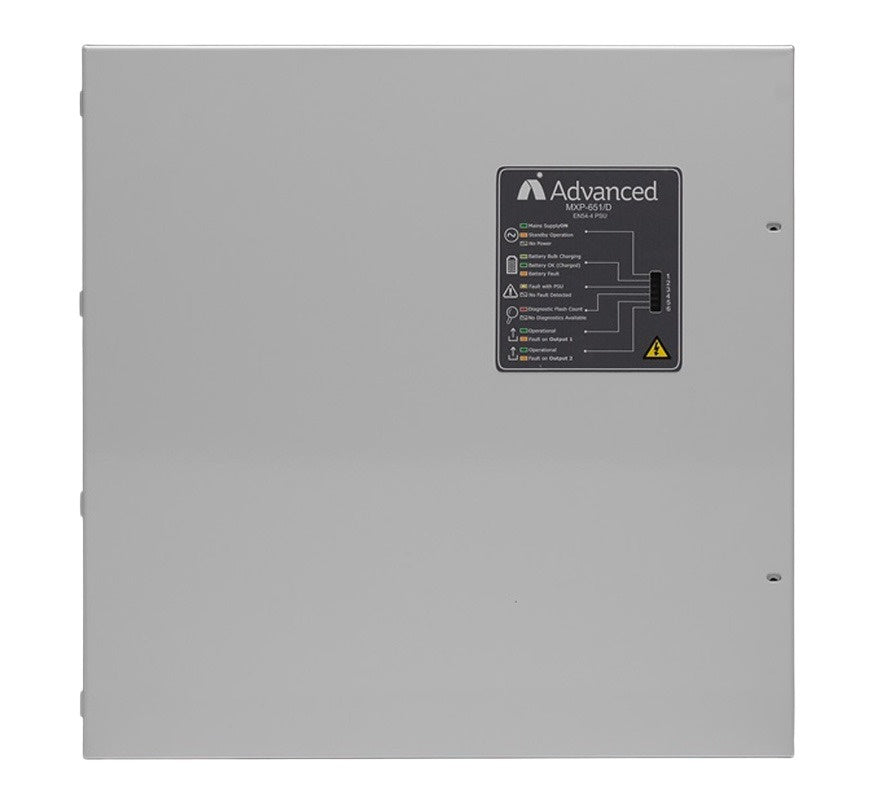 Advanced MXP-651 5.0A 24V EN54-4 PSE & Battery Charger - Large (up to 2x 17Ah batteries) - JEM Systems UK