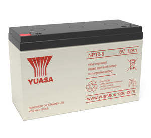 Yuasa NP12-6 6V 12Ah Sealed Lead Acid AGM Battery