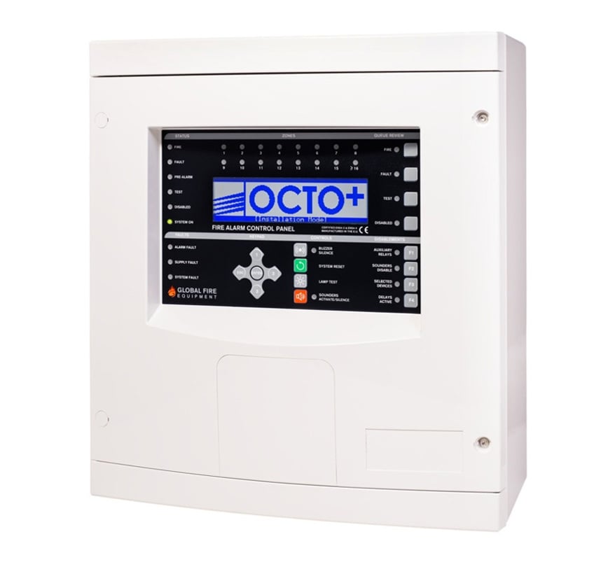 Global Fire OCTO+ 4 Loop Fire Control Panel (OCTO-4) - JEM Systems UK