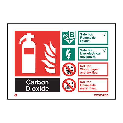 Firechief Sign CO2 White (W6372ID)