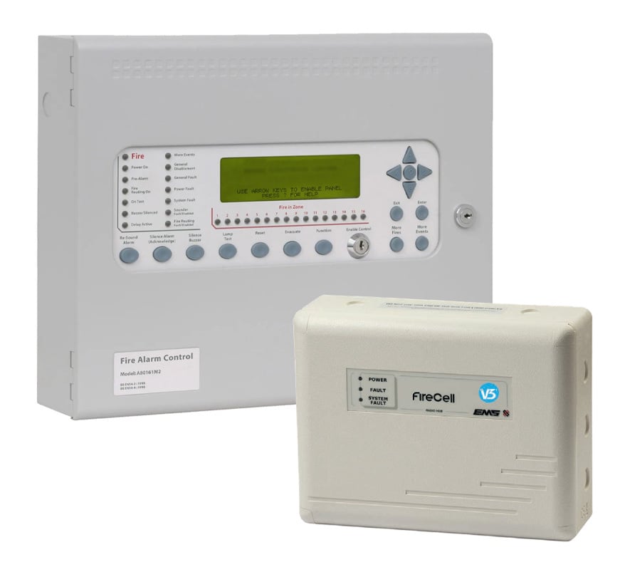 EMS FireCell Syncro AS 1 Loop Fire Panel and Radio Hub (FCX-700-441) - JEM Systems UK