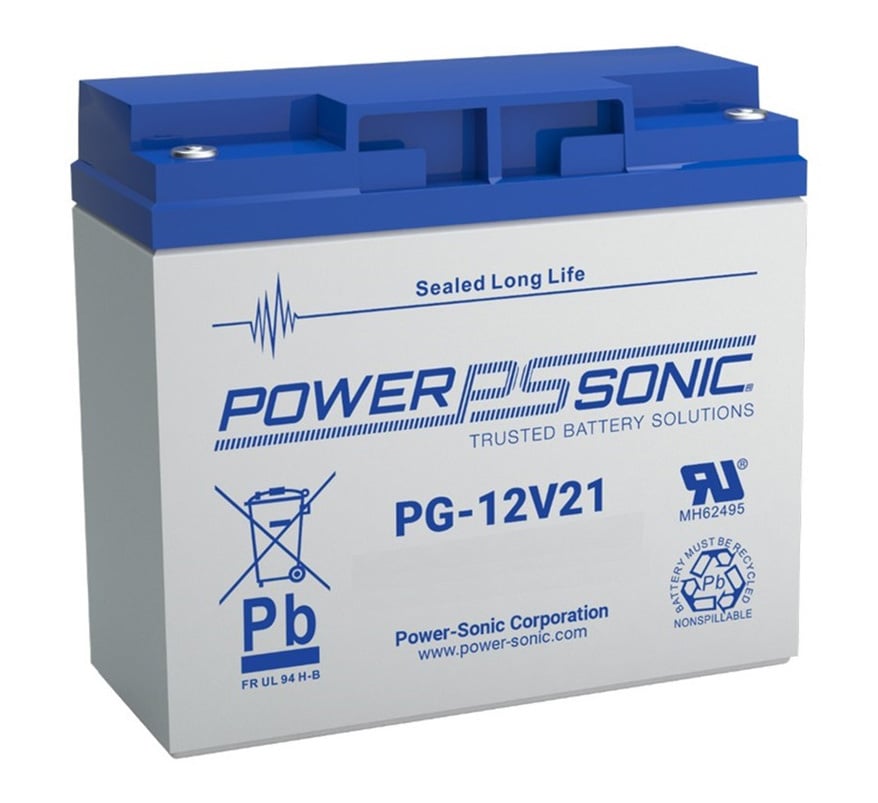Power Sonic 12v 21Ah Sealed Lead Acid Battery - Flame Retardant (PG-12V21FR)