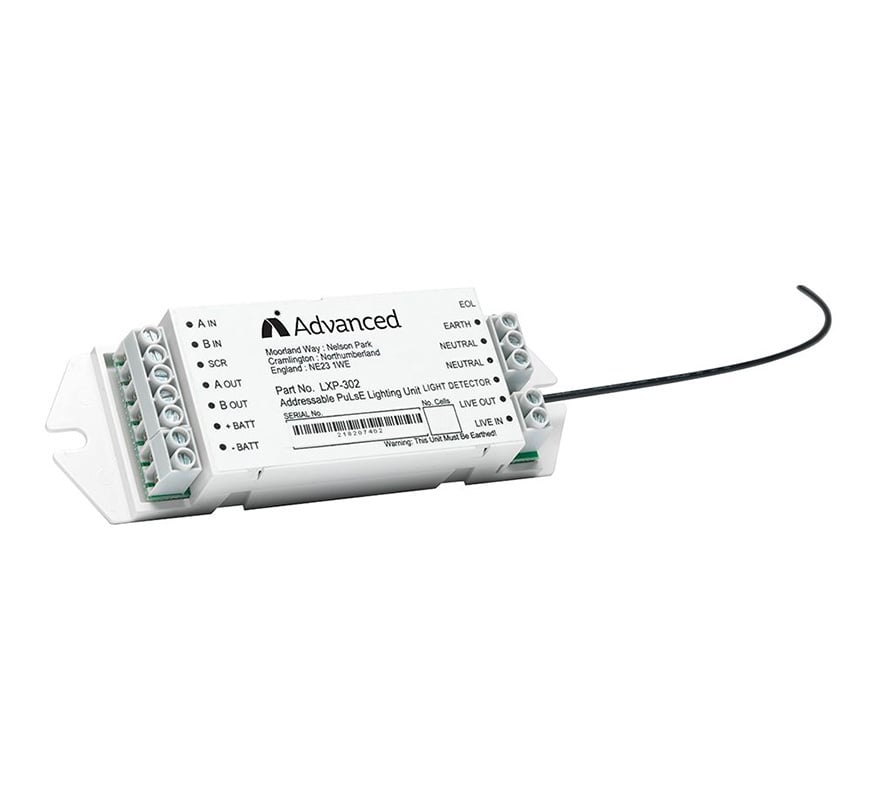 Advanced LXP-302L LuxIntelligent Luminaire Monitoring Interface - 1000mm Fibre Optic Lead - JEM Systems UK
