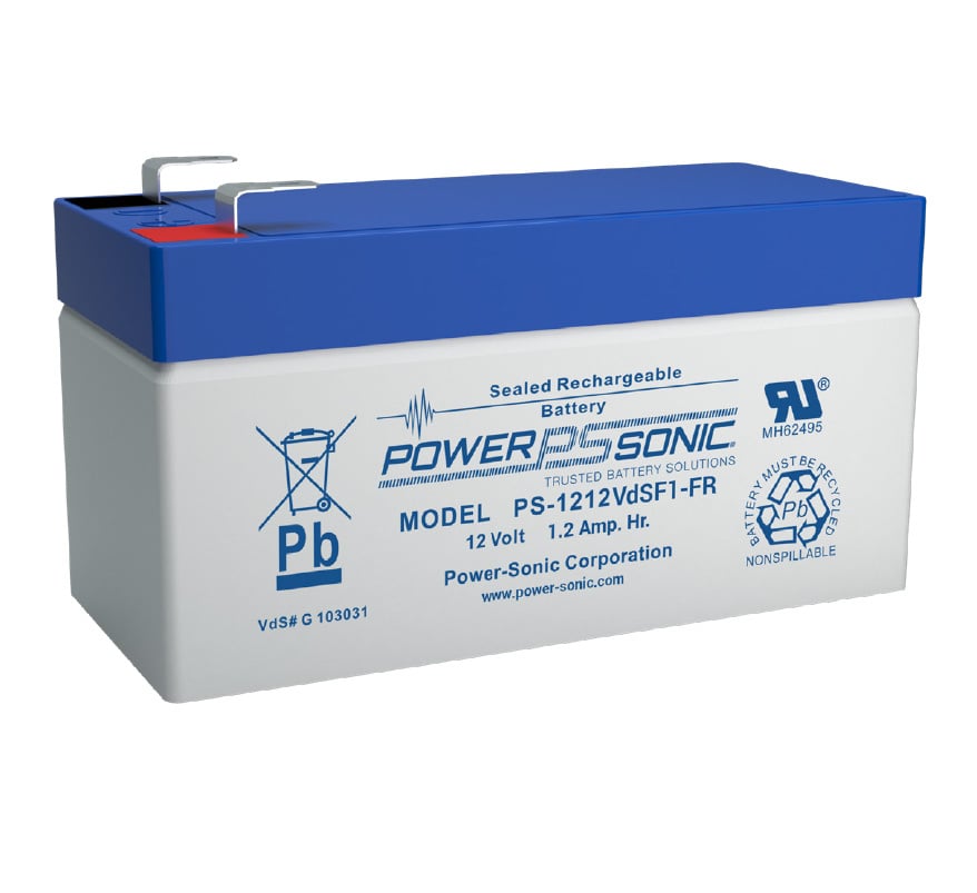 Power Sonic 12v 1.2Ah Sealed Lead Acid Battery - Flame Retardant (PS-1212FR)