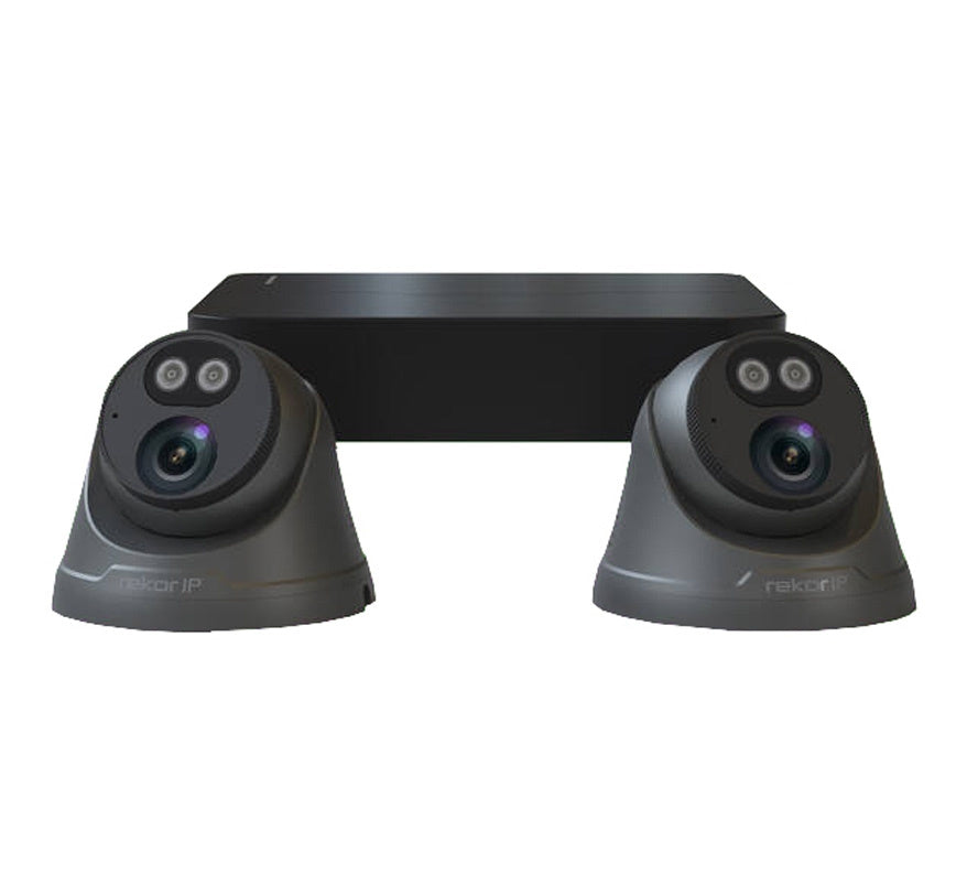 ESP Rekor IP PoE 2MP 4-Channel 2 Dome Camera Kit 1TB Grey (RC24KD2G) - JEM Systems UK