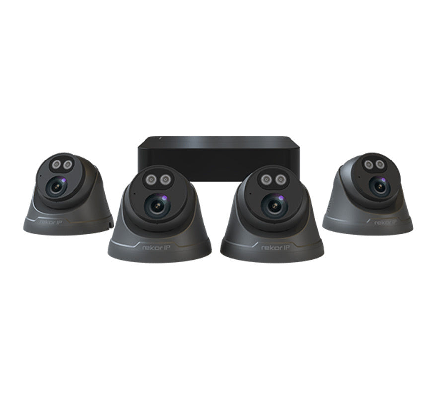 ESP Rekor IP PoE 2MP 4-Channel 4 Dome Camera Kit 1TB Grey (RC24KD4G) - JEM Systems UK
