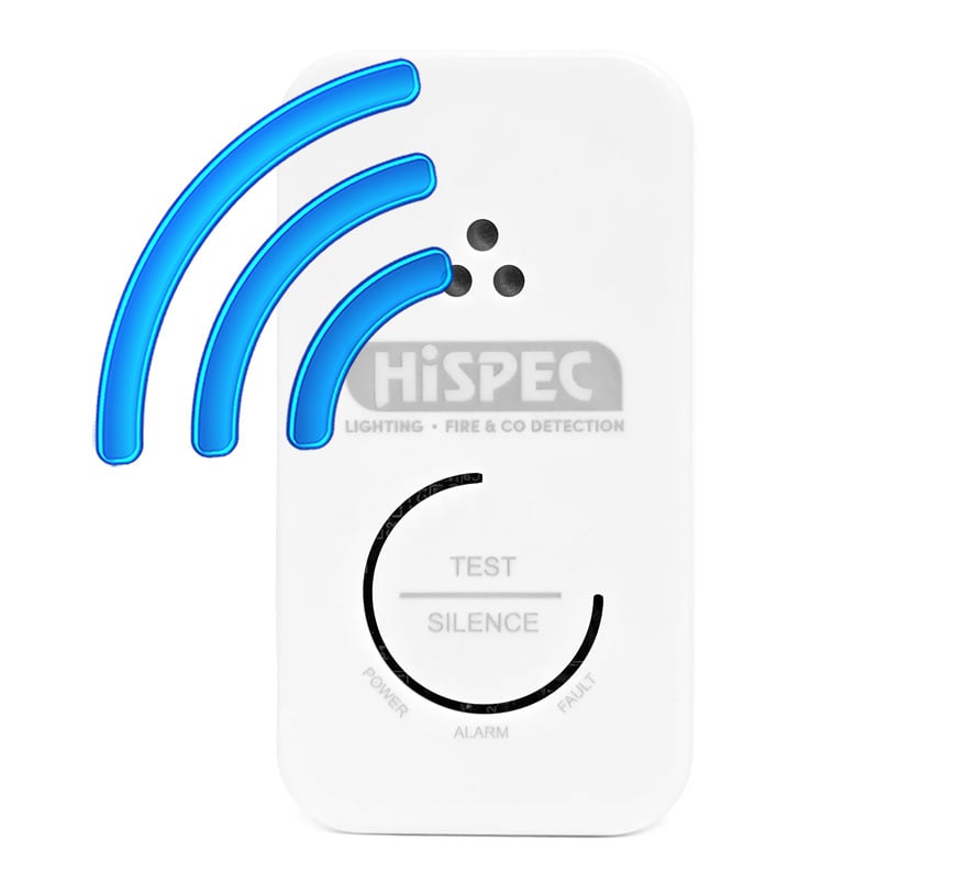 Hispec RF PRO 10 Year Longlife Battery Radio-Interlink Carbon Monoxide Alarm (HSA/BC/RF10-PRO) - JEM Systems UK