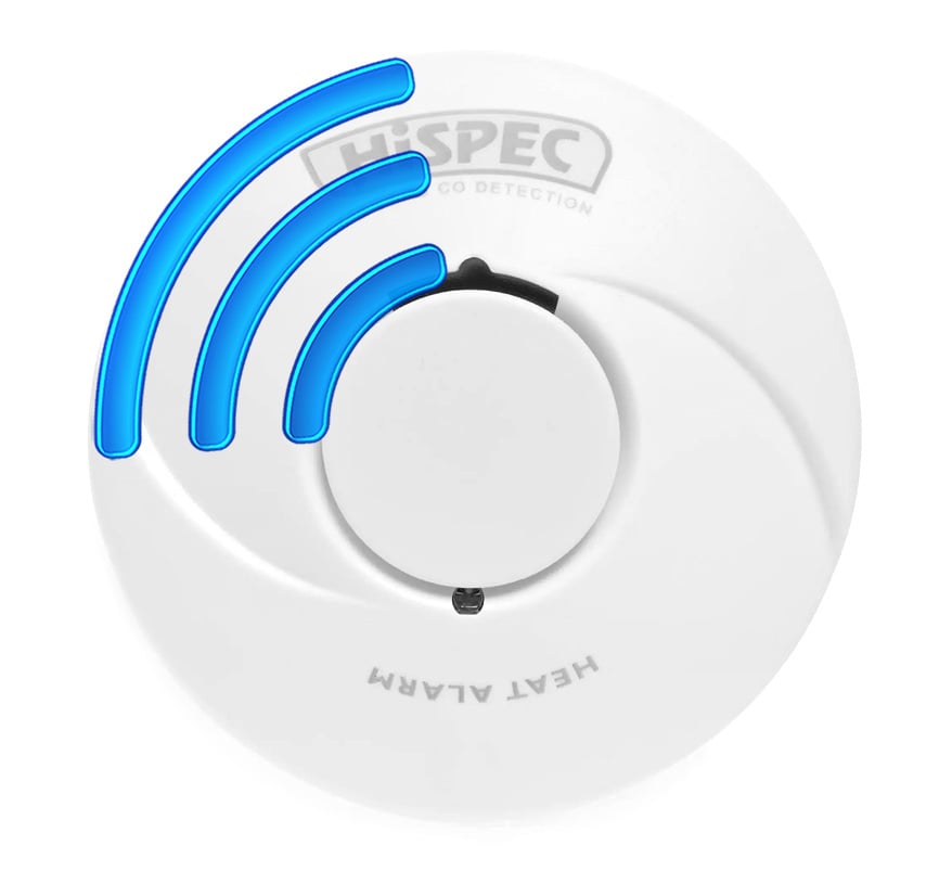 Hispec RF PRO 10 Year Longlife Battery Radio-Interlink Heat Alarm (HSA/BH/RF10-PRO) - JEM Systems UK
