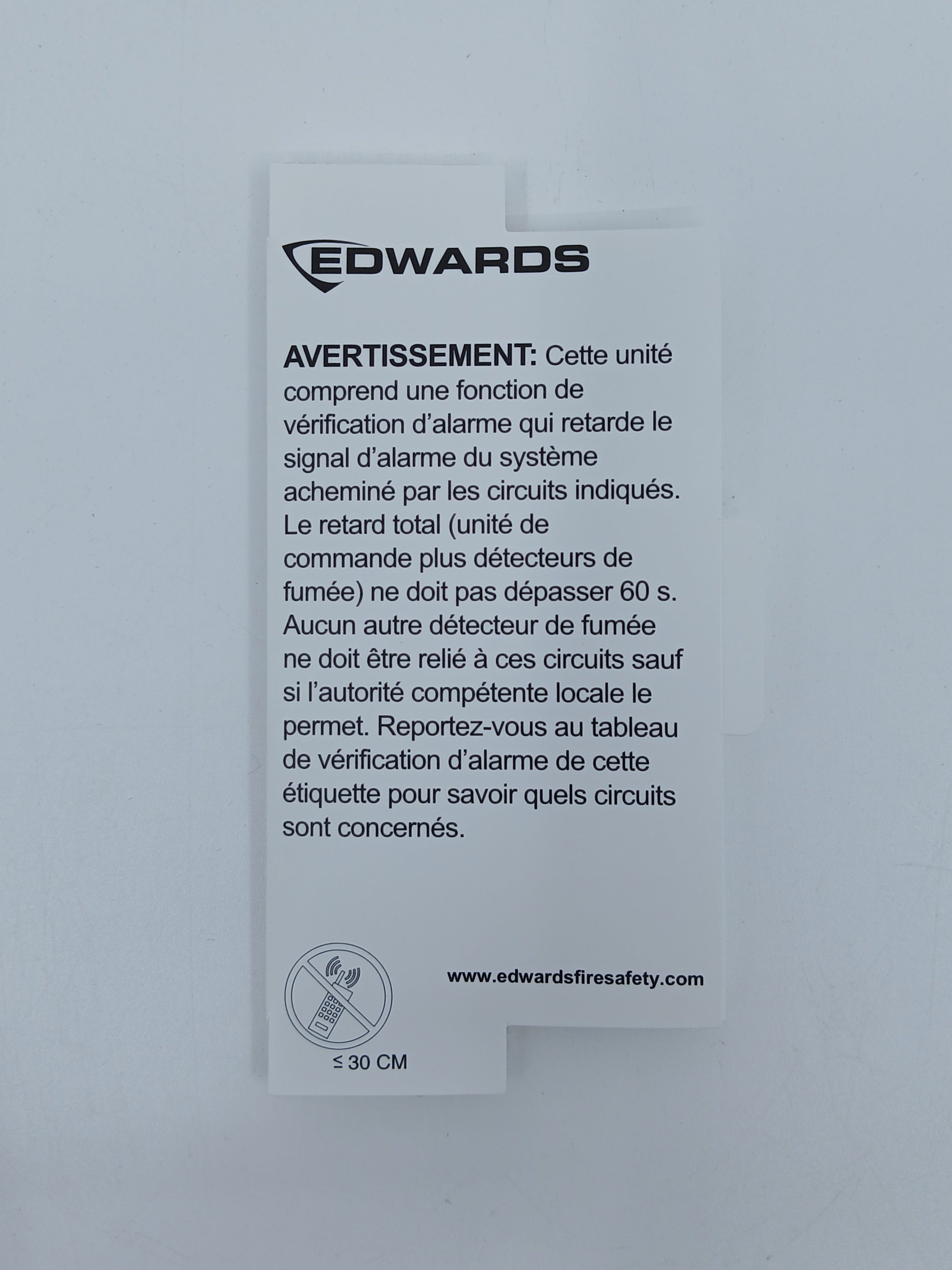 Edwards 4-LKIT-FR Language Kit Panel Door French