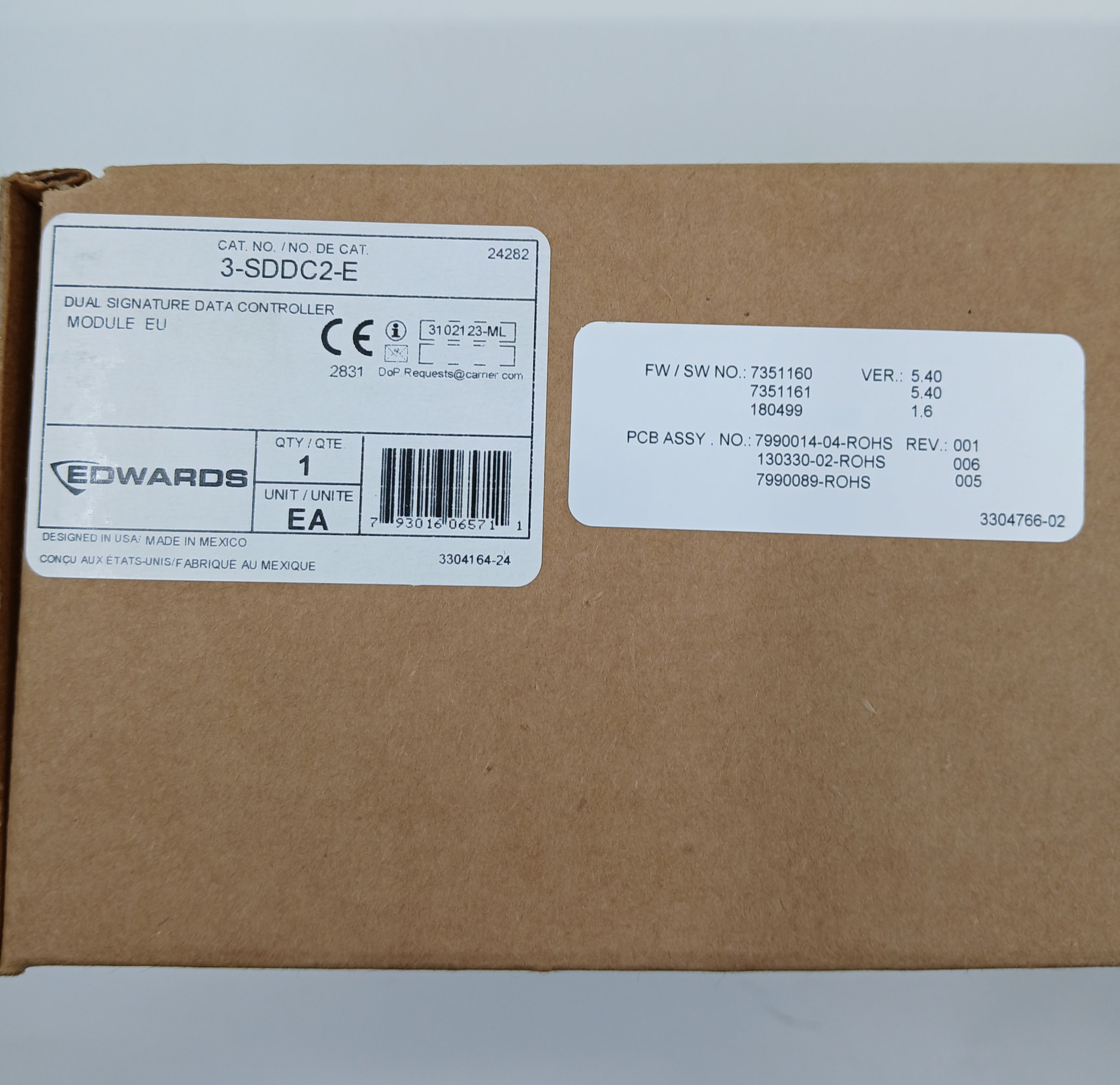 Edwards 3-SDDC2-E Fire Alarm Dual Display Controller