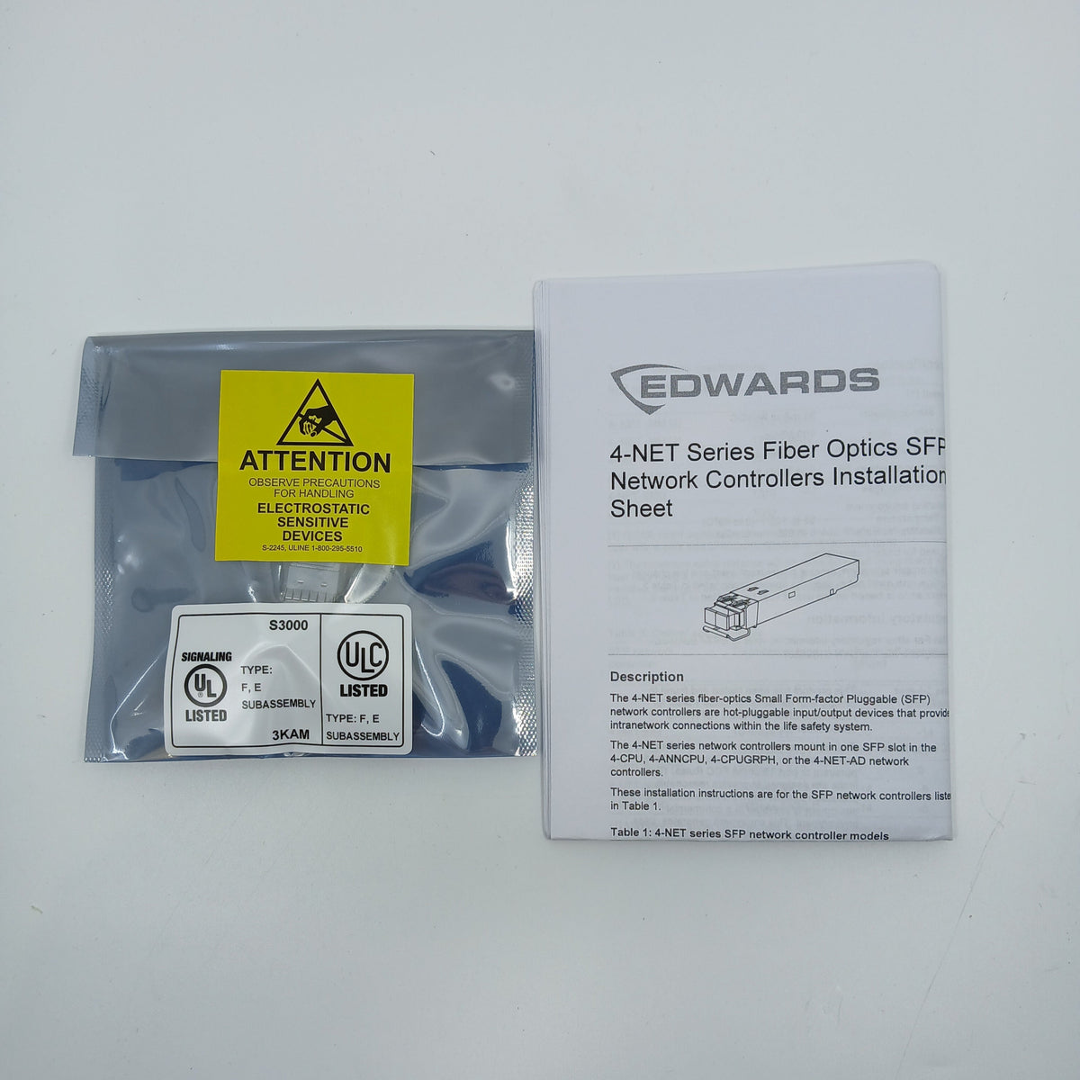 Edwards 4-NET-SMU Single-Mode Fiber-Optic SFP Network Controller Bi-Directional - JEM Systems UK