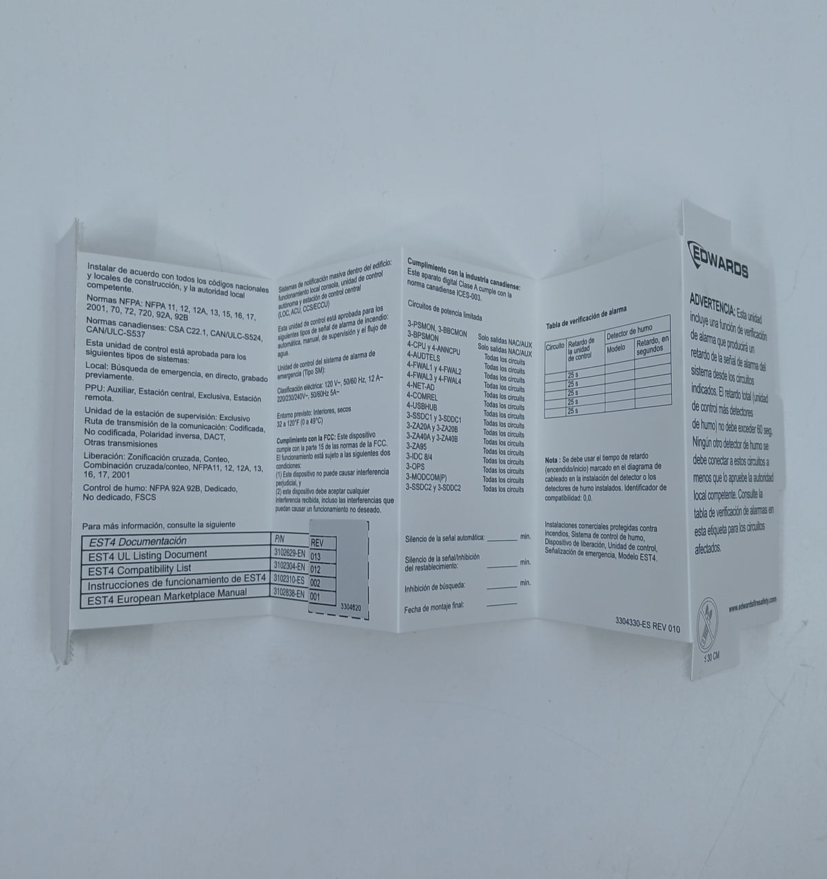 Edwards 4-LKIT-ES Language Kit Panel Door Spanish – image 3