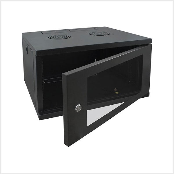 Connectix RackyRax Wall Mounting Cabinet 21U 600mm W x 550mm Deep c/w Inset Glass Door