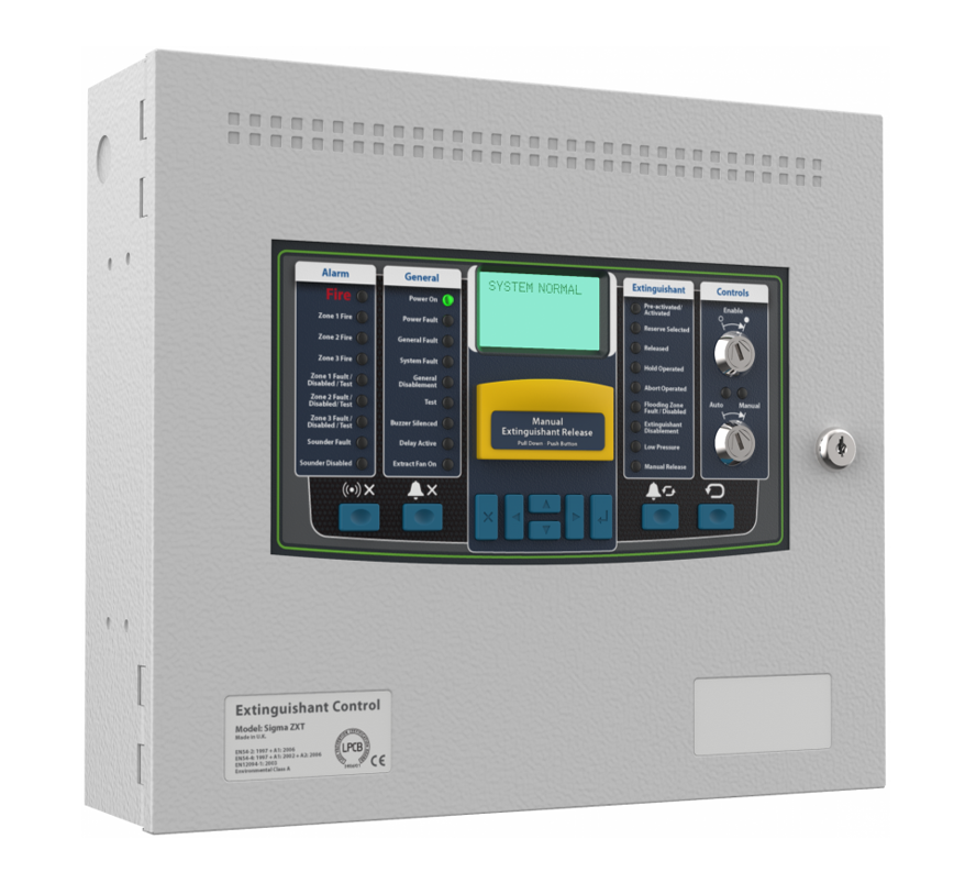 Kentec Sigma ZXT Extinguishant Control Panel (Standard Enclosure) - JEM Systems UK