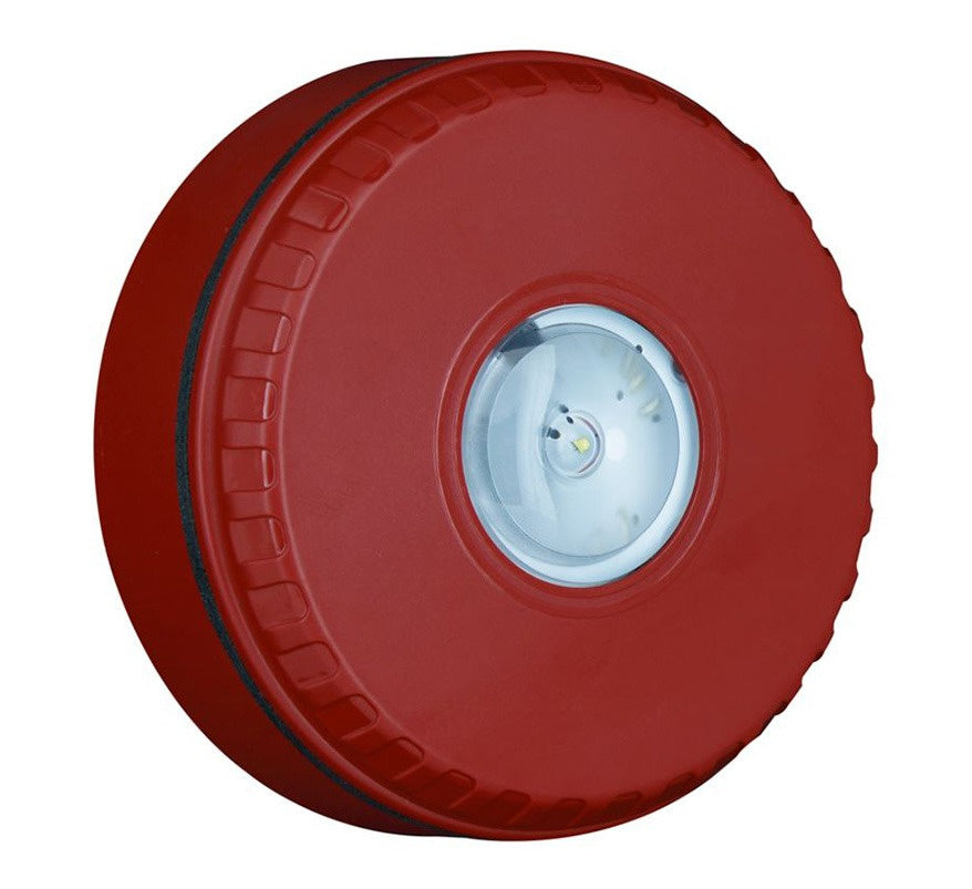 Eaton Cooper Intelligent Addressable Ceiling VAD (Red Flash, Shallow Base) (CAB482CS) - JEM Systems UK