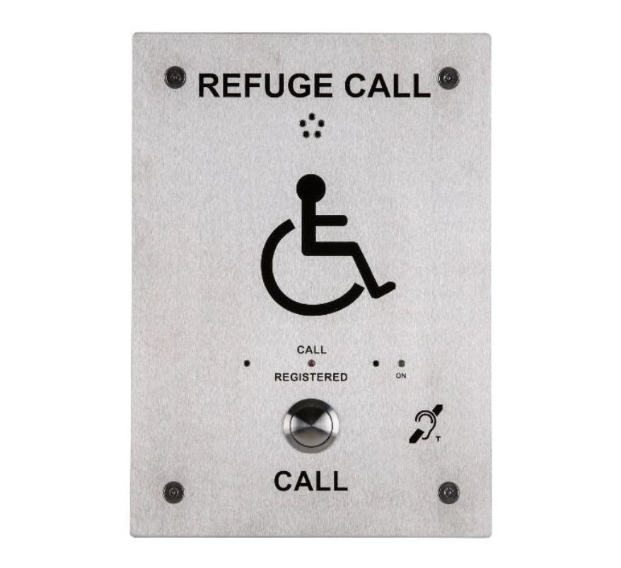 Kentec Safe-Point Type B Disabled Refuge Outstation, Stainless Steel Front Panel, Induction Loop (K41300NST) - JEM Systems UK
