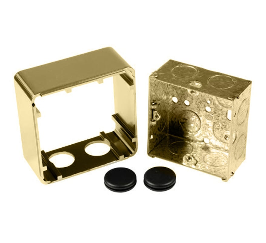 Geofire Surface Mounting Kit for Decorative Door Holders (Brass) (2-34-0424-E091) - JEM Systems UK