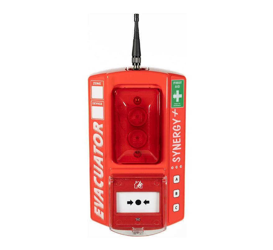 Evacuator Synergy+ Wireless Call Point Site Alarm with First Aid Call (FMCEVASYNP5) - JEM Systems UK