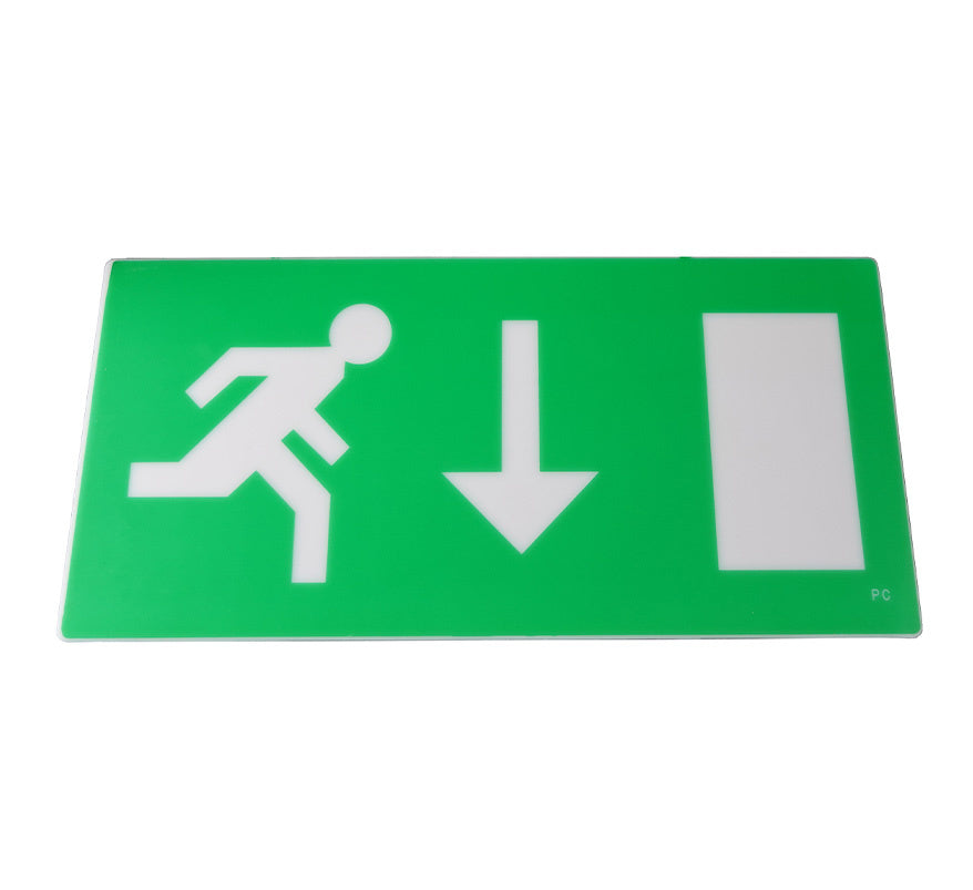 BLE Exit Legend for Thorncliffe Exit Box - Arrow Down (EL-131305-DO) - JEM Systems UK