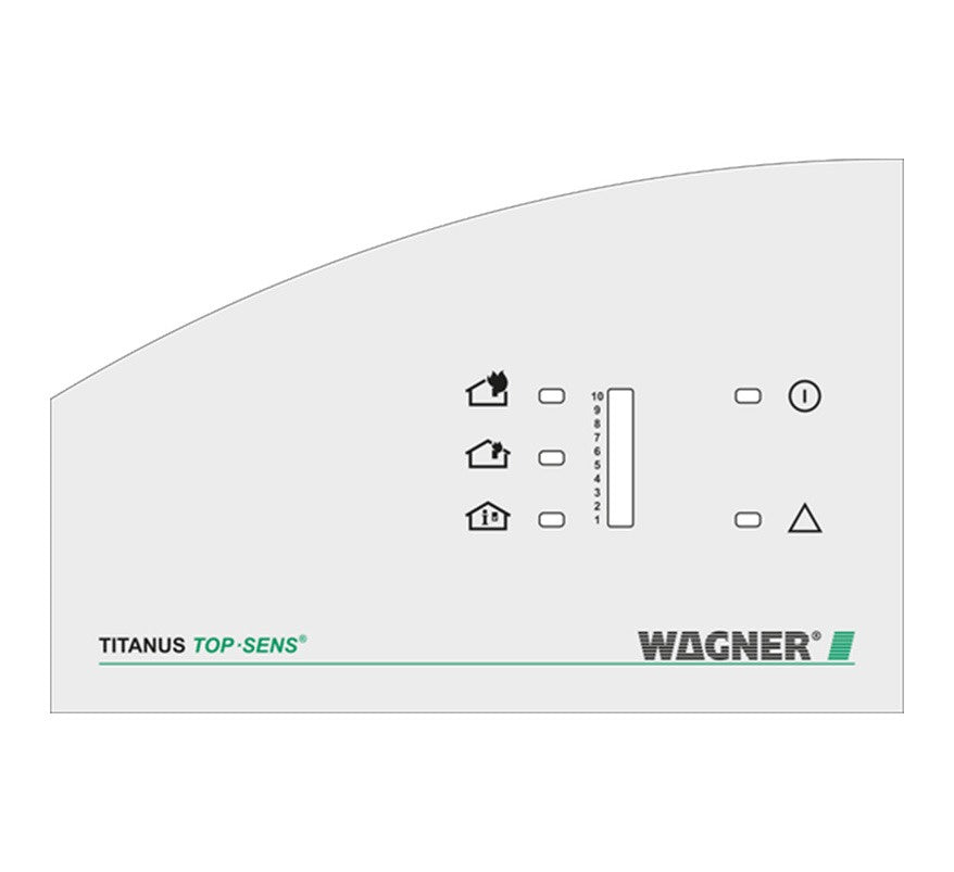 WAGNER TITANUS Top·Sens® Front Film Sheet for 1 Detector (3 Alarm + Bar Graph) (AD-10-1205) - JEM Systems UK