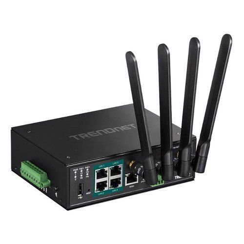 TRENDnet TI-WP100 Industrial AC1200 Wireless, 4Gb PoE+ Port Router