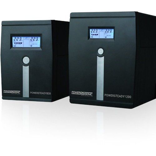 Power Sonic 1200 Powersteady Series, 16A, UPS with Battery Charger, 12V 7AHx2, Tower, LCD display