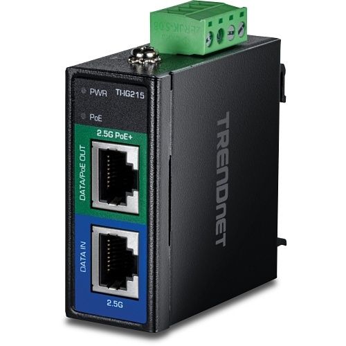 TRENDnet TI-IG215 Industrial 2.5G PoE+ Injector, 30W PoE