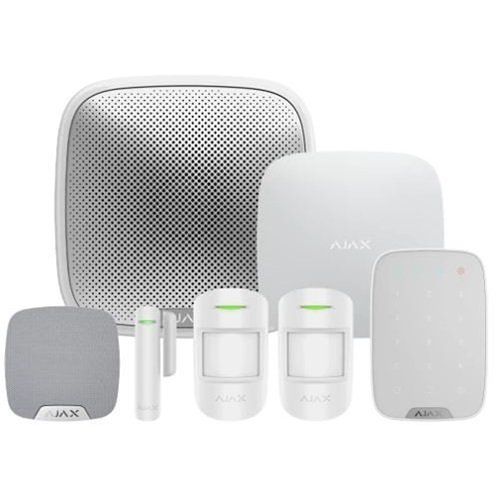 Ajax 23337.45.WH1 Kit 8 (Hub 4G, MotionProtect U, DoorProtect U Jeweller, Keypad Plus, HomeSiren U Jeweller, StreetSiren) White