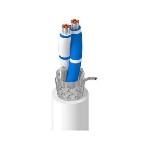 Belden 9841.01305 24/1 Shielded TC RS-485 Cable, PE Insulation, PVC Jacket, CM, 305m Reel, Chrome