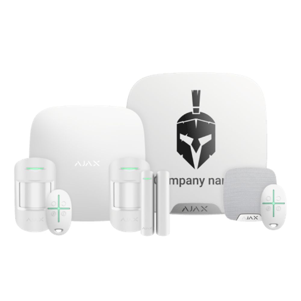 Ajax 109842.295.WH1.V2 Superior Kit 20 Wireless Security System Kit with Hub 2 2G, 2 MotionProtect S, DoorProtect S, 2 SpaceControl, StreetSiren DoubleDeck S, HomeSiren S, White
