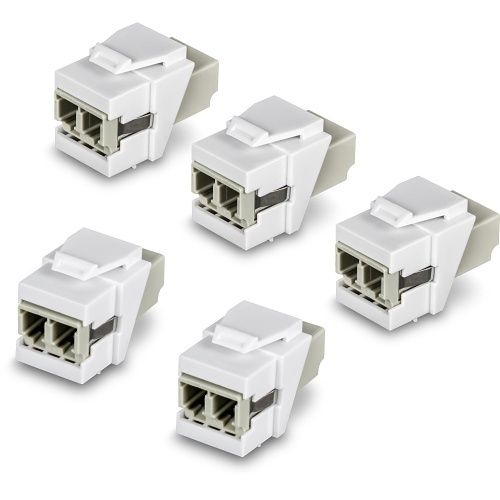TRENDnet TC-K05LC LC Duplex Fiber Optic Keystone Coupler Jacks, 5-Pack