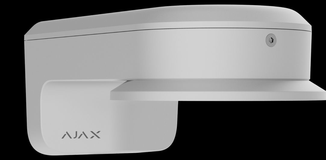 Ajax 168240.373.WH MountCam B2 Wall Mount for Wired Security IP Camera with Adapter for a Camera with Motorized Varifocal Lens, 242mm, White