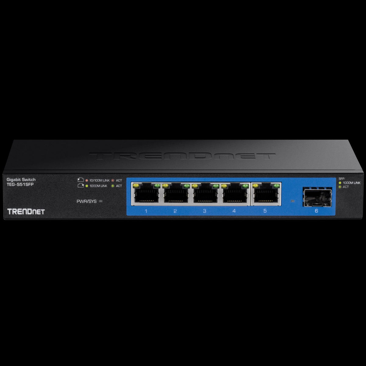 TRENDnet TEG-S51SFP 5-Port Gigabit Switch with SFP Slot
