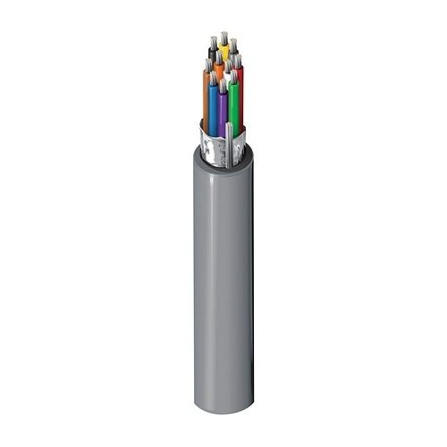Belden 9540.01152 24-10 Computer EIA RS-232 Stranded Cable, TC, Semi-Rigid PVC Insulation, Overall Beldfoil Shield, PVC Jacket, 152m Reel, Chrome