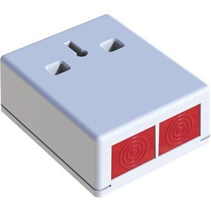 CQR DP3 Double Push Panic Button with Resettable Key, Grade 3, White