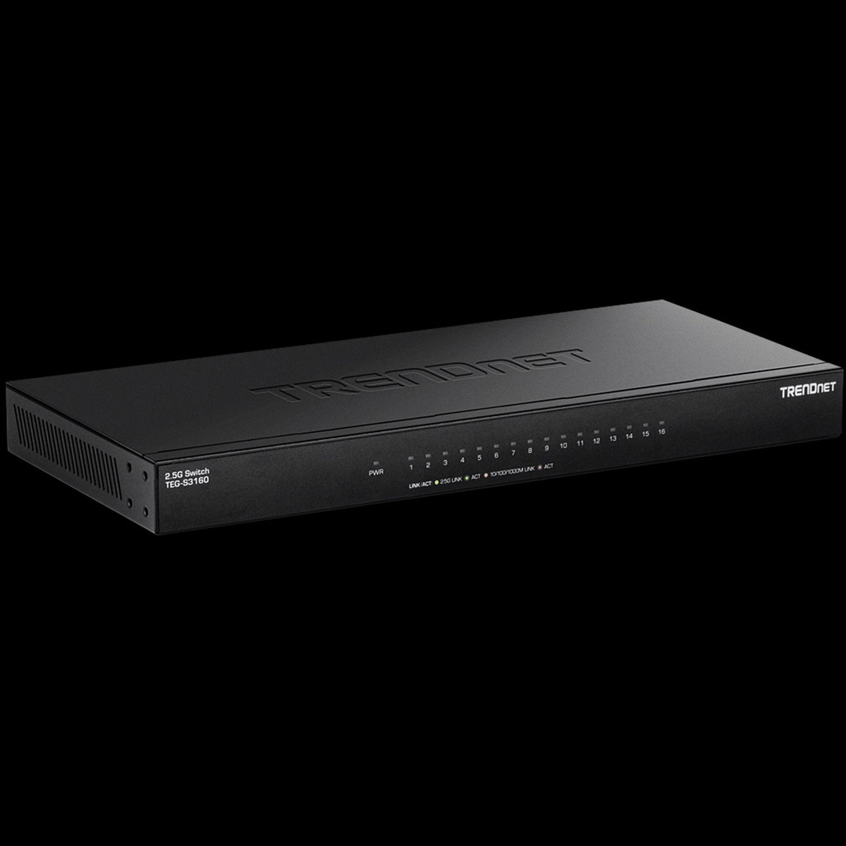 TRENDnet TEG-S3160 16‑Port 2.5G Unmanaged Desktop Switch Multi‑Gig RJ‑45 Ports, 80Gbps Switching Capacity