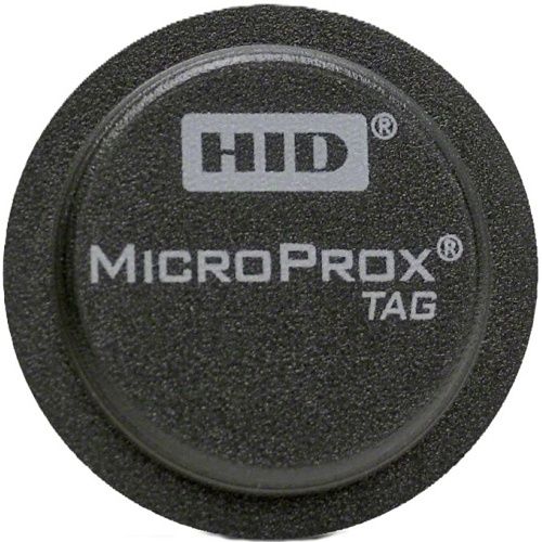 HID 1391LSSMN MicroProx 1391 Proximity 125 kHz Adhesive Tag, Programmed, Matching Numbers, Logo, Gray