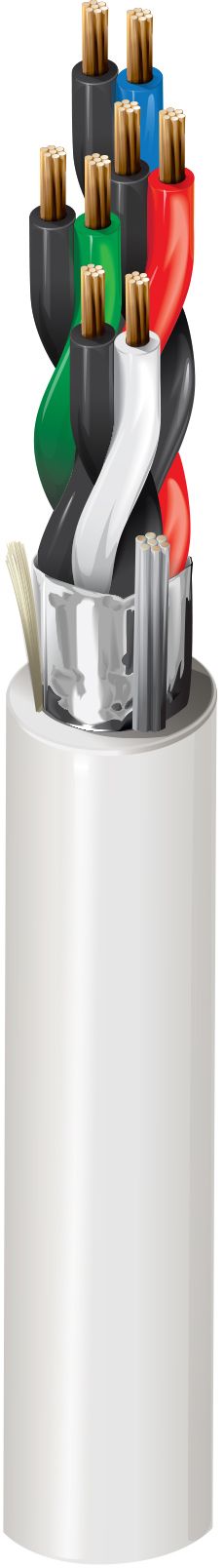 Belden 4343FLW.00500 18/4 Security and Commercial Audio Cable, LSZH, CPR Cca, Gray, 500m