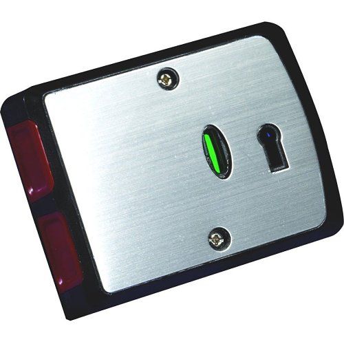 Knight Fire PA2ESR G3 Double End Push Panic Button, 4-Terminal, Multi-Resistor, Latching, Black/Steel