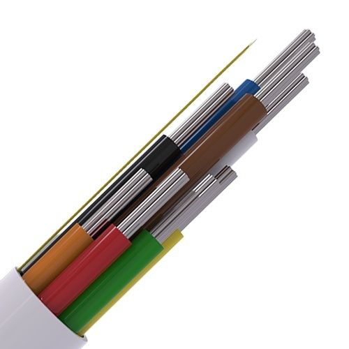 CQR CABCCA8/WH/100M Security Alarm Cable, 25/8 Stranded Unshielded PVC, Type 3 Tinned Copper, CCA 7×0.182 mm², 100m, White