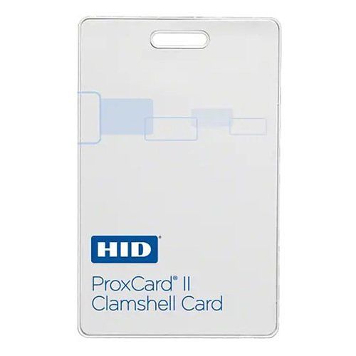 HID 1326LMSMV ProxCard II 1326 Clamshell Smart Card, Programmed, HID Logo Front and Back, Matching Numbers, Vertical Slot, White