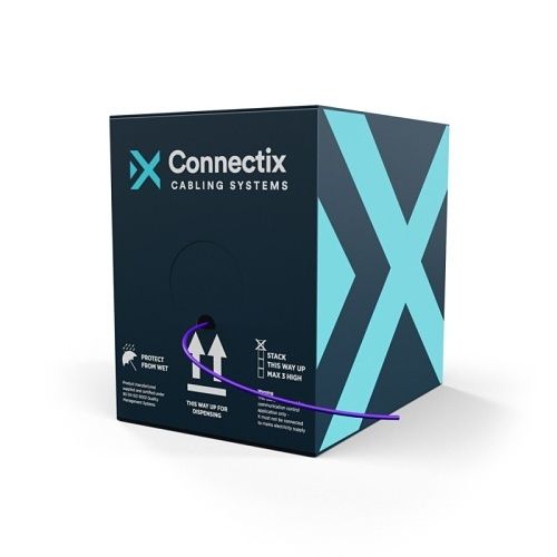 Connectix BTCCS906OUZ07 CAT6 Cable, Solid, U-UTP, 305m Reel, Purple