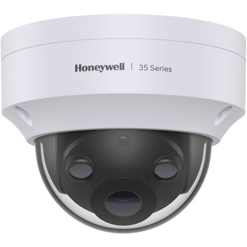 Honeywell HC35W45R3 35 Series, 5MP WDR IR Rugged Mini Dome Camera, 120 dB, 2.8mm, PoE, 12VDC, Audio and Alarm In/Out, IK10, White