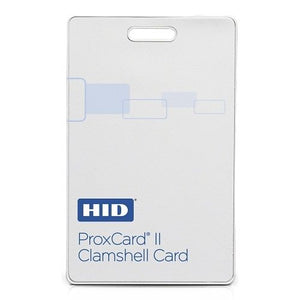 HID 1326LSSMV ProxCard II 1326 Clamshell Smart Card, Programmed, HID Logo Front and Back, Matching Numbers, Vertical Slot, White