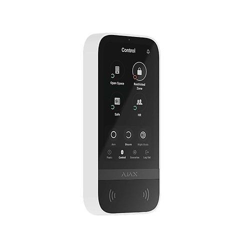 Ajax 58455.148.WH1 KeyPad TouchScreen (8EU) ASP, White, (Replaces 58467.148.WH1)