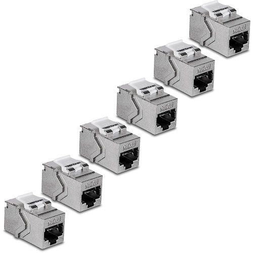 TRENDnet TC-KC06C6A CAT6A RJ-45 Keystone Inline Coupler, 6-Pack
