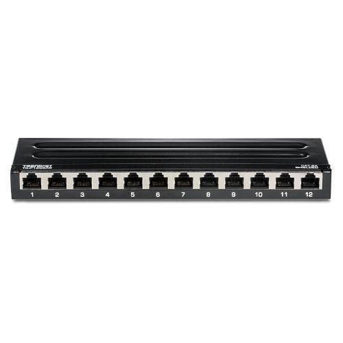 TRENDnet TC-P12C6AS 12-Port CAT6A Shielded Wall Mount Patch Panel