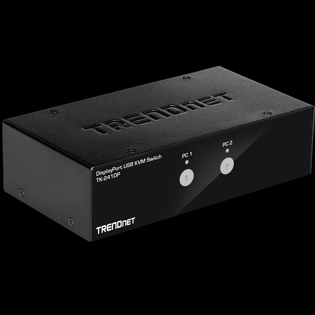TRENDnet TK-241DP 2-Port DisplayPort KVM Switch, 3.5mm Speaker and Microphone Connection