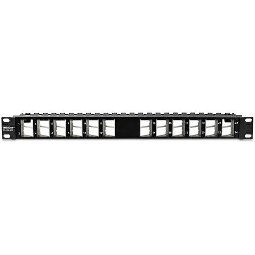TRENDnet TC-KP24SA 24-Port Blank Angled Keystone Shielded 1U Patch Panel